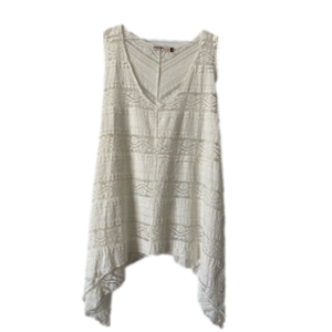 Origami by Vivien Boho Off White  Lace Swing Tank Size XXL